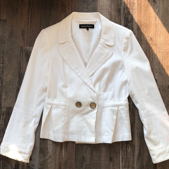 Nanette Lepore Jackets & Blazers - Nanette Lepore White Pique Jacket - Size 10